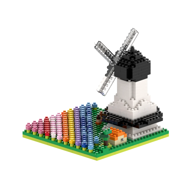 200144 - Windmill with Tulips - Pet shop Petsite.gr - BRIXIES