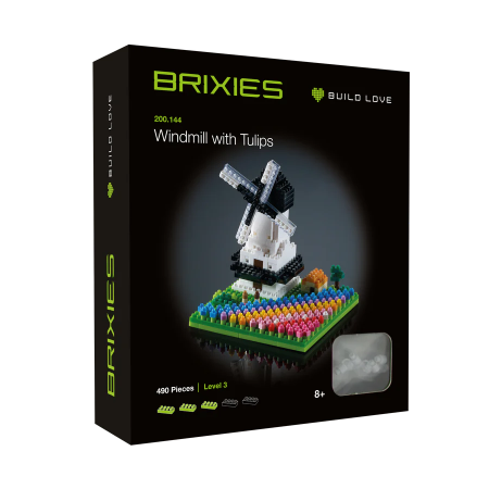 Windmill with Tulips