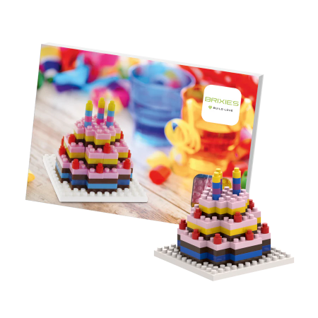 BRIXIES Postcard Birthday Cake