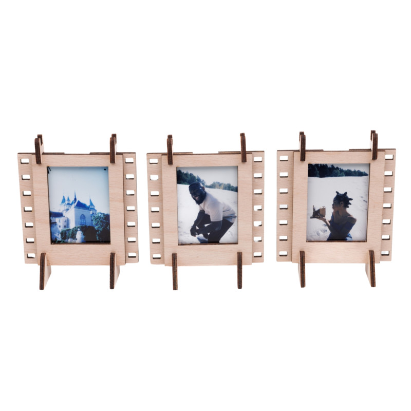 JLK008 - Κορνίζες Φωτογραφιών για Mini Instax Film ~ Φυσικό Χρώμα (σετ 3 τμχ) - Pet shop Petsite.gr - Jolly Look