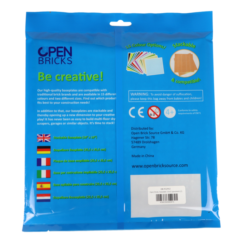 OB-P32PV2 - Open Bricks Βάση Κατασκευής Πλακόστρωτο έδαφος ~ Pavement (2 τμχ) - Pet shop Petsite.gr - Open Brick Source