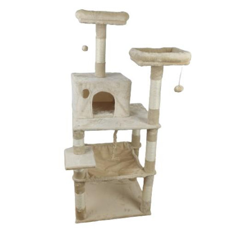 ΓΑΤΟΔΕΝΤΡΟ ΜΕ ΣΠΙΤΑΚΙ, ΑΙΩΡΑ ΚΑΙ 2 ΚΑΘΙΣΜΑΤΑ ΤΕΣΣΑΡΩΝ ΟΡΟΦΩΝ 55*45*140cm DENIK