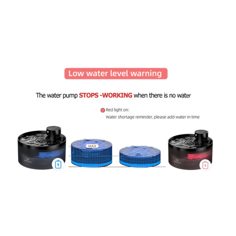 05613 - CATOIKOS PET WATER FOUNTAIN WIRELESS BLACK 3,2L PET INTEREST - Pet shop Tropikos on line - Pet Interest