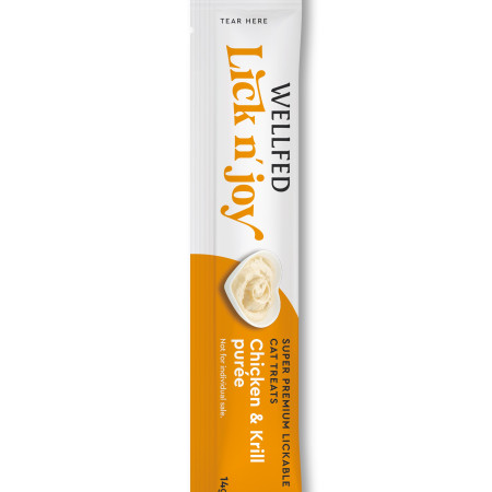 WELLFED LICK N' JOY CHICKEN & KRILL 5*14gr