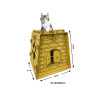 25142 - ΟΝΥΧΟΔΡΟΜΙΟ-ΣΠΙΤΑΚΙ ΓΑΤΑΣ HOUSE YELLOW 51*48*50cm PET INTEREST - Pet shop Petsite.gr - Διάφορα