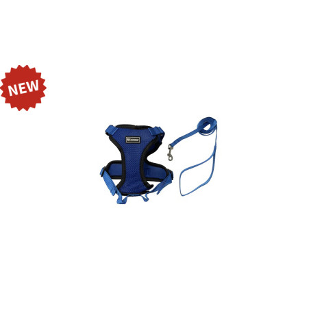 30271 - ΣΑΜΑΡΑΚΙ ΓΑΤΑΣ AIR MESH XSMALL 35-42cm & ΟΔΗΓΟΣ 120cm PET INTEREST - Pet shop Petsite.gr - Pet Interest