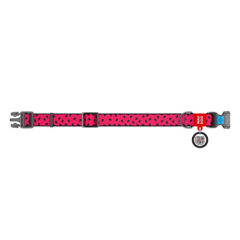 31465 - DOG COLLAR WATERMELON LG 25mm*33-49cm PLASTIC FASTEX - Pet shop Petsite.gr - Collar