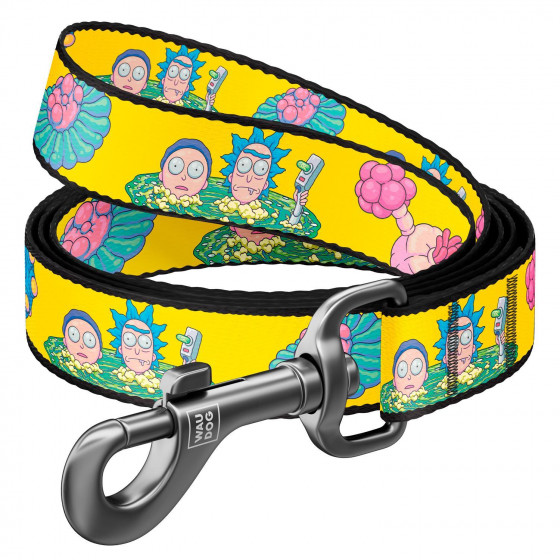 31803 - NYLON DOG LEASH RICK AND MORTY LG 25mm*122cm WAUDOG - Pet shop Petsite.gr - Collar