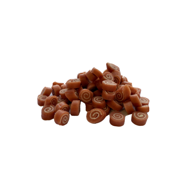 4023 - WOOLF WILDDOG GOOSE & COD TWISTIES 100gr - Pet shop Tropikos on line - Woolf