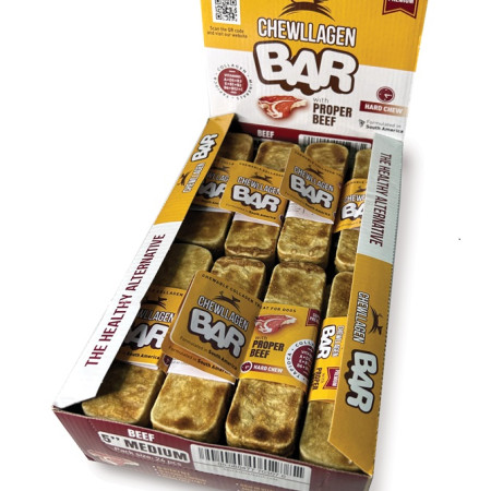 ΜΠΑΡΑ ΚΟΛΛΑΓΟΝΟΥ MEDIUM ΜΕ ΓΕΥΣΗ ΜΟΣΧΑΡΙ 105g - 13*4cm CHEWLLAGEN BAR