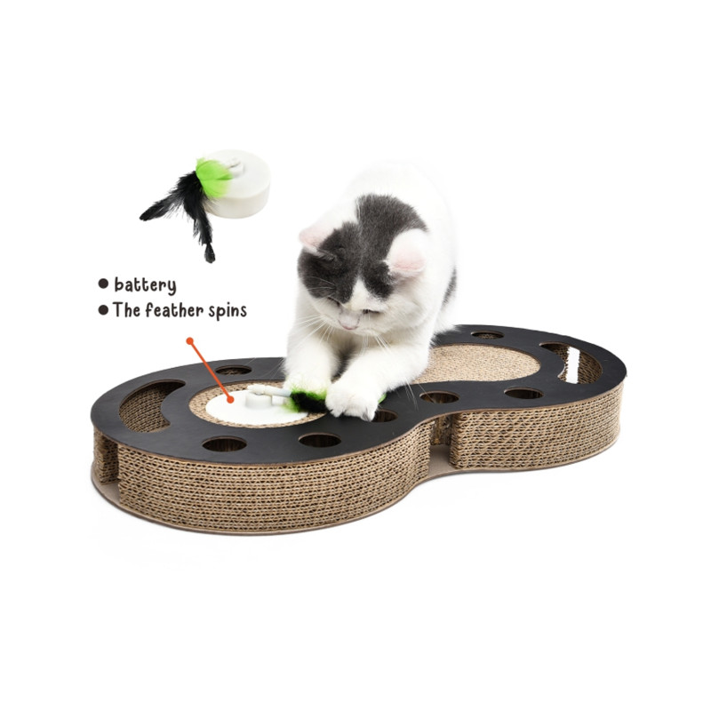 97044 - CAT SCRATCHER GREY WAVES 55*28.5*6cm PET CAMELOT - Pet shop Tropikos on line - Pet Camelot