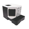 MP20104399 - ΤΟΥΑΛΕΤΑ ΓΑΤΑΣ BLACK FLORAL ΑΝΑΔΙΠΛΟΥΜΕΝΗ ΜΕ ΣΥΡΤΑΡΙ  M-PETS - Pet shop Tropikos on line - M-Pets