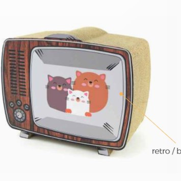 ΤΗΛΕΟΡΑΣΗ ΟΝΥΧΟΔΡΟΜΙΟ ΓΑΤΑΣ ΧΑΡΤΙΝΟ 43*23*35cm LEO PET