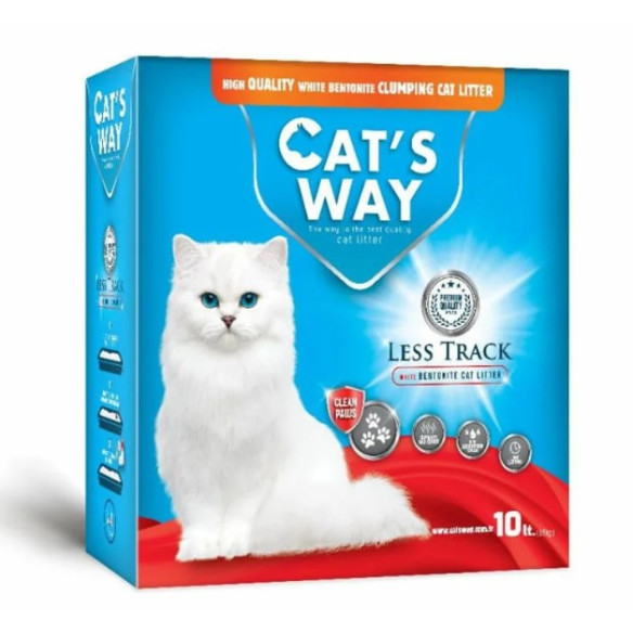 04032 - CATS WAY ΑΜΜΟΣ ΓΑΤΑΣ BOX LESS TRACK ΦΥΣΙΚΗ ΧΩΡΙΣ ΑΡΩΜΑ 10lt - Pet shop Petsite.gr - Cats Way