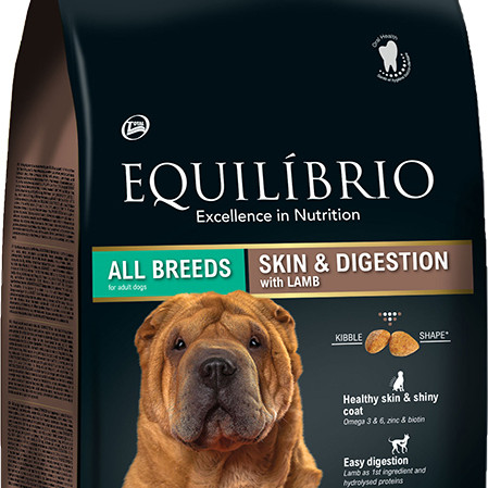 EQUILIBRIO DOG ADULT LAMB SKIN & DIGESTION 2kg