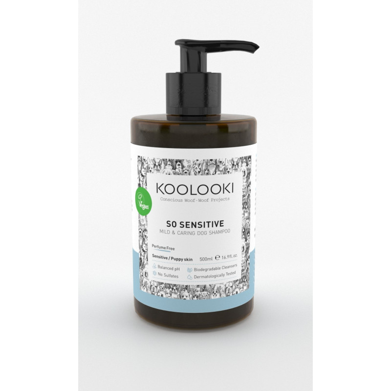 10100328 - KOOLOOKI SO SENSITIVE Mild & Caring SHAMPOO με ΜΑΛΟΤΗΡΑ & ΠΡΕΒΙΟΤΙΚΑ 500ml - Pet shop Petsite.gr - Διάφορα