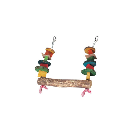 PARROT TOY SWING W/BEADS 30*Φ4.5*33cm FLAMINGO