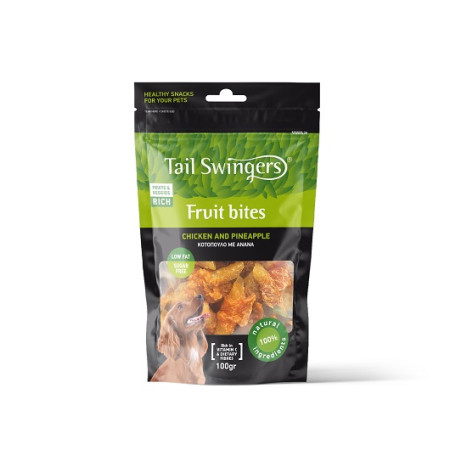 TAILSWINGERS FRUIT BITES ΑΝΑΝΑΣ & ΚΟΤΟΠΟΥΛΟ 100gr ΛΙΧΟΥΔΙΑ ΣΚΥΛΟΥ