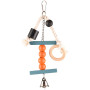 PARROT TOY SINA WITH BALLS AND BELL 28cm FLAMINGO