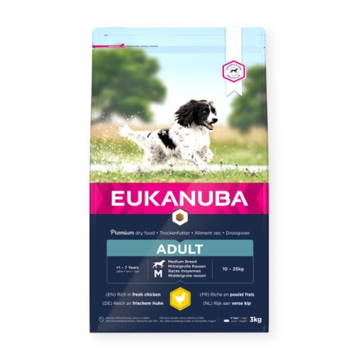 11978 - EUKANUBA ADULT MEDIUM BREEDS CHICKEN 3kg - Pet shop Petsite.gr - Eukanuba