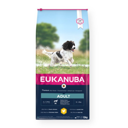 11979S - EUKANUBA ADULT MEDIUM BREEDS CHICKEN 12kg - Pet shop Petsite.gr - Eukanuba