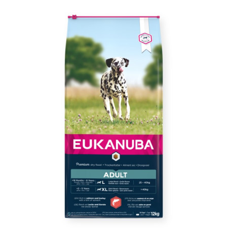 EUKANUBA ADULT LARGE BREEDS ΣΟΛΟΜΟΣ & ΚΡΙΘΑΡΙ 12kg