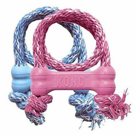 KONG PUPPY GOODIE BONE WITH ROPE XS