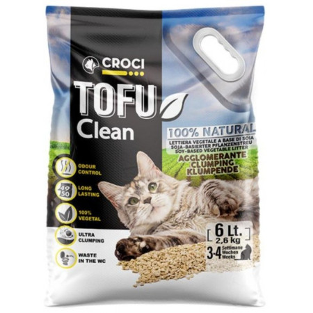 TOFU CLEAN CAT LITTER 6lt/2.6kg CROCI