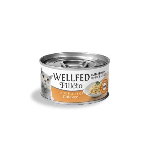 WELLFED CAT FILLETO PURE CHICKEN 70gr