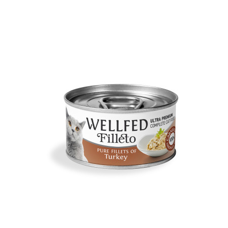 WELLFED CAT FILLETO PURE TURKEY 70gr