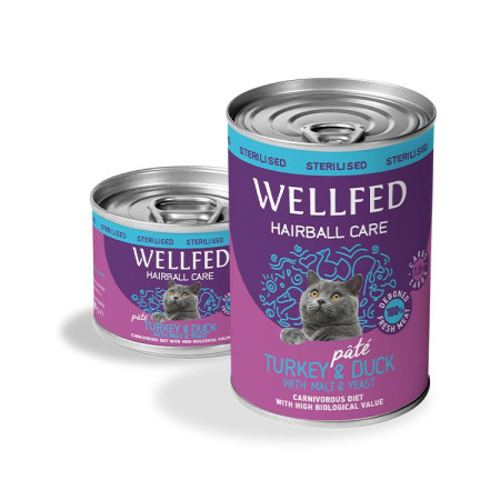 WELLFED CAT STERILIZED HAIRBALL ΓΑΛΟΠΟΥΛΑ & ΠΑΠΙΑ 200gr