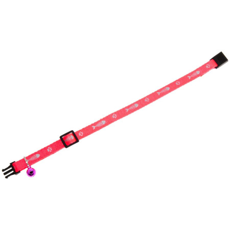 ΚΟΛΛΑΡΟ ΓΑΤΑΣ PINK NEON ΜΕ ΣΧΕΔΙΟ 10mm*30cm FLAMIN