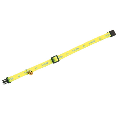 ΚΟΛΛΑΡΟ ΓΑΤΑΣ YELLOW NEON ΜΕ ΣΧΕΔΙΟ 10mm*30cm FLAM