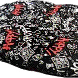 ΜΑΞΙΛΑΡΑ ΜΑΥΡΗ ΜΕ ΣΧΕΔΙΑ 90*70cm FLAMINGO