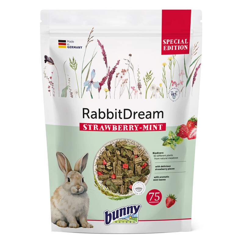 20100 - BUNNY RABBIT DREAM STRAWBERRY- MINT 1.5kg - Pet shop Petsite.gr - Bunny