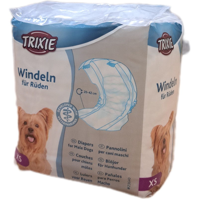 20123640 - DIAPERS FOR MALE DOGS XS 20-42cm TRIXIE - Pet shop Petsite.gr - Trixie