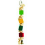 TOY FOR BIRDS-PARROTS WITH WOODEN CUBES AND BELLS 25cm 