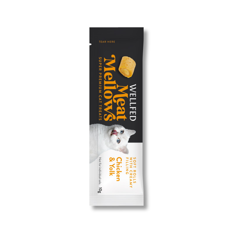 21072 - WELLFED MEAT MELLOWS CHICKEN & YOLK 3*10gr - Pet shop Petsite.gr - Διάφορα