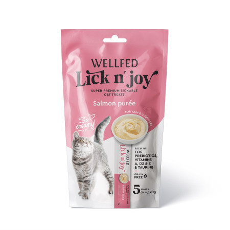 WELLFED LICK N' JOY SALMON 5*14gr