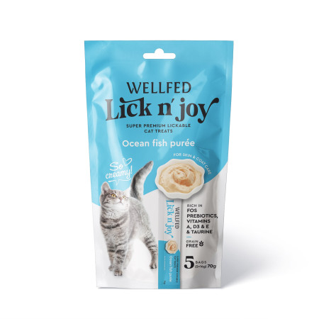 WELLFED LICK N' JOY OCEAN FISH 5*14gr