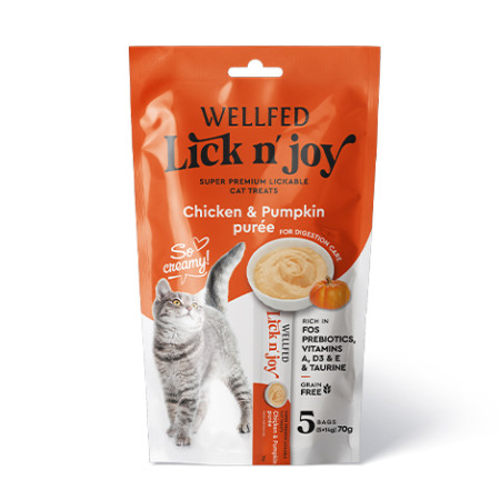 WELLFED LICK N' JOY DUCK & PUMPKIN 5*14gr