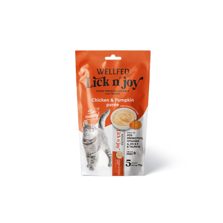 WELLFED LICK N' JOY DUCK & PUMPKIN 5*14gr