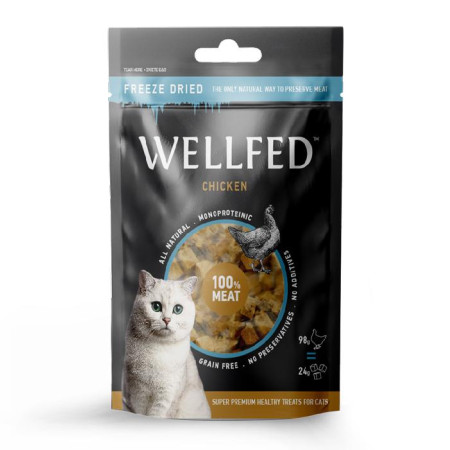 WELLFED CAT TREAT PURE CHICKEN FREEZE DRIED 24gr