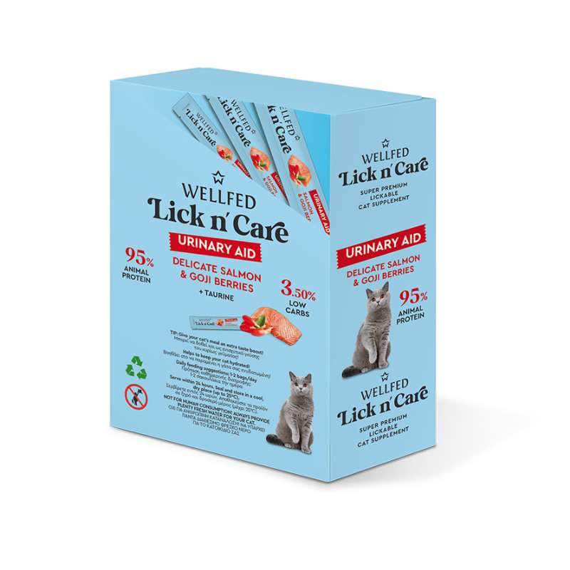 21611 - LICK N' CARE URINARY AID 15gr WELLFED - Pet shop Tropikos on line - Wellfed