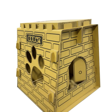 ΟΝΥΧΟΔΡΟΜΙΟ-ΣΠΙΤΑΚΙ ΓΑΤΑΣ HOUSE YELLOW 51*48*50cm PET INTEREST