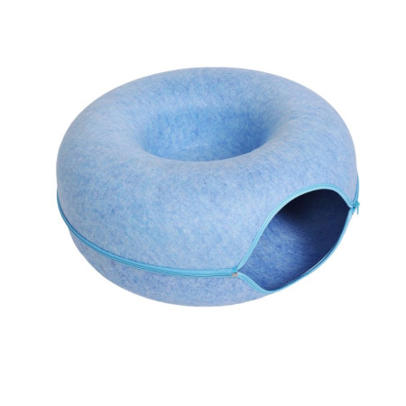 ΚΡΕΒΑΤΙ-ΦΩΛΙΑ ΣΤΡΟΓΓΥΛΟ ΣΚΥΛΟΥ/ΓΑΤΑΣ ΓΑΛΑΖΙΟ 60*60*28cm PETINTEREST