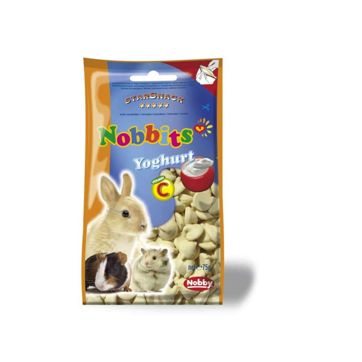25500 - ΛΙΧΟΥΔΙΑ ΤΡΩΚΤΙΚΩΝ NOBBITS DROPS ΓΙΑΟΥΡΤΙ 75gr STARSNACK - Pet shop Petsite.gr - Nobby