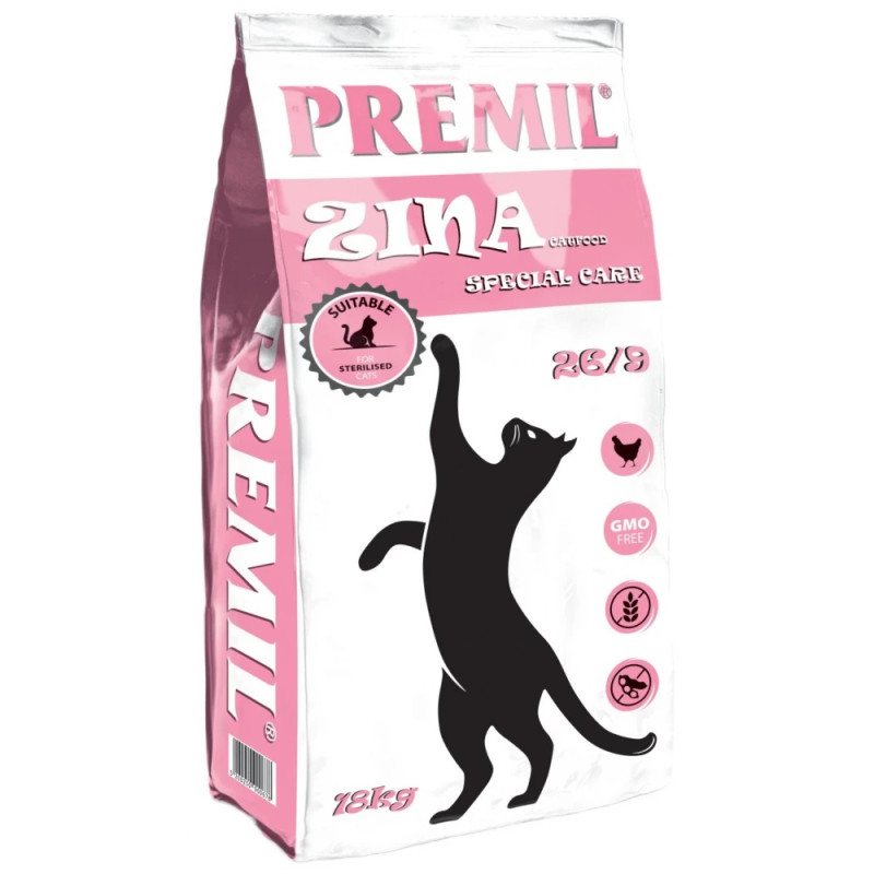 2840S - ΓΑΤΟΤΡΟΦΗ PREMIL ZINA SPECIAL CARE 18kg - Pet shop Tropikos on line - Διάφορα