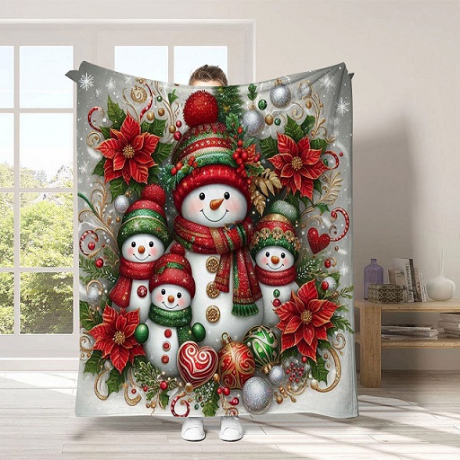 2974 - XMAS BLANKET  SNOWMEN 75*100cm - Pet shop Petsite.gr - Διάφορα