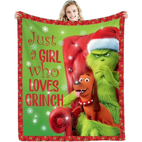 2975 - XMAS BLANKET GREEN WITH THE GRINCH 70*100cm - Pet shop Petsite.gr - Διάφορα